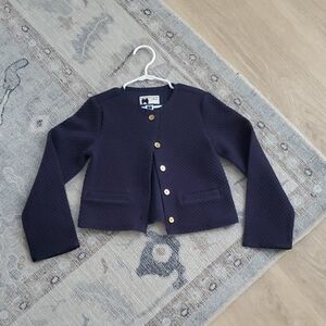 Janie And Jack Girls Navy Cardigan Jacket Top Sz5-6